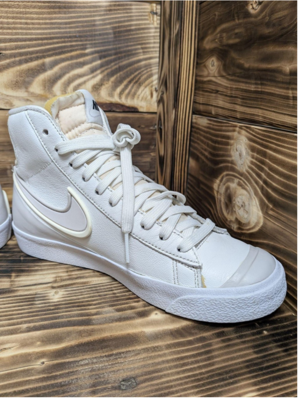 Nike Blazer Mid D/MS/X Shoes Womens Size 6.5 White Leather Sneakers DC1745-100 - Picture 6 of 9
